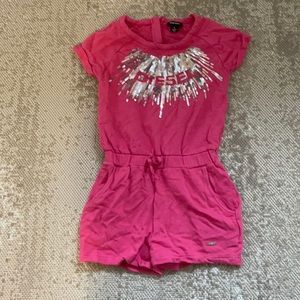 Cute pink jumpsuit size 6 girl DIESEL
